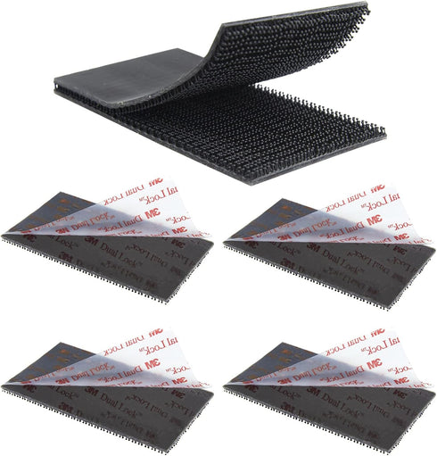 Dual Lock Tape 2in x 4in 4pcs, Heavy Duty Mounting Tape, Interlocking Reclosable Fastener for EZ Pass