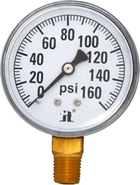 Zenport DPG160 Zen-Tek Dry Air Pressure Gauge, 160 PSI