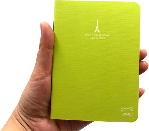 Yansanido 12 Pcs Pocket Notebook, 4.9 Inch x 3.5 Inch, 24 Sheets (48 Pages) 7mm College Ruled Portable Mini Notepads