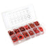 600PCS Red Steel Paper Fiber Flat Washers Kit - Insulation Washer Assorted Set with Box for Electrical Connections