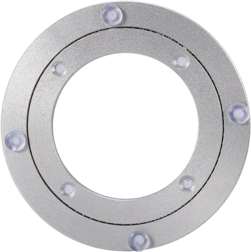 ChiweiJ (4 inches*H8.5MM) Heavy Duty Aluminium Alloy Rotating Bearing Plate, Round Table Turntable for Dining Cake