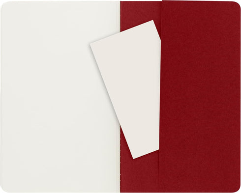 Moleskine Cahier Journal, Soft Cover, Large (5" x 8.25"), Plain/Blank, Cranberry Red, 80 Pages (Set of 3)