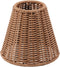 Clip-On Chandelier Lamp Shades Cone Imitation Rattan Lamp Shades Replacement Clip on