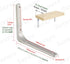 6 Inch 5 Inch, 4Pcs SAYAYO Heavy Duty Floating Shelf Brackets x Stainless Steel Wall Shelf Brackets & Supports Brushed