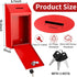 Metal Donation Box with Lock Slot, 10.2 x 5.7 x 3'' Collection Box for Charity, Suggestion Box, Money Lock Box for Home