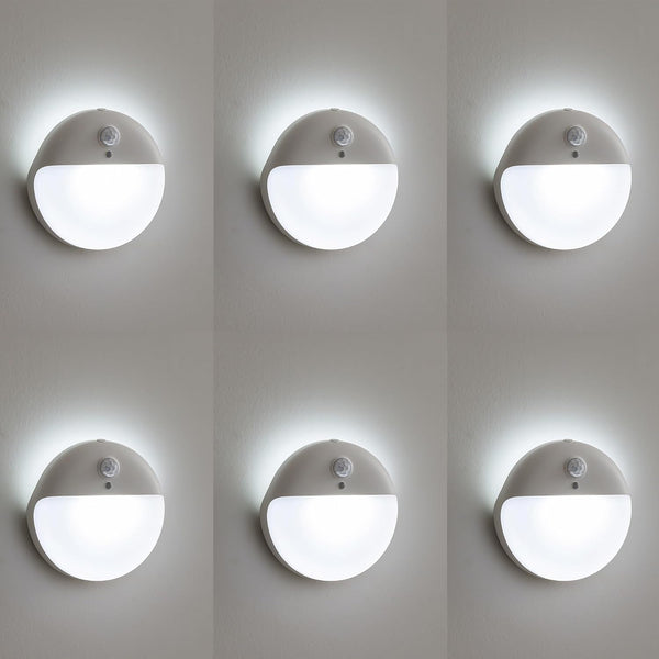 YUNLEX 6 Pack Battery Night Light, Toilet Lights, 2.6" Small Motion Senor Light,
