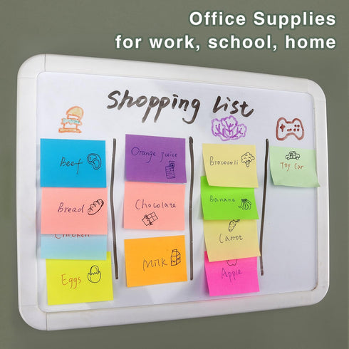 Eastern Wolf Sticky Notes - 1.5x2 Self-Stick Notes in 10 Bright Multi Colors, 20 Pads, 100 Sheets/Pad
