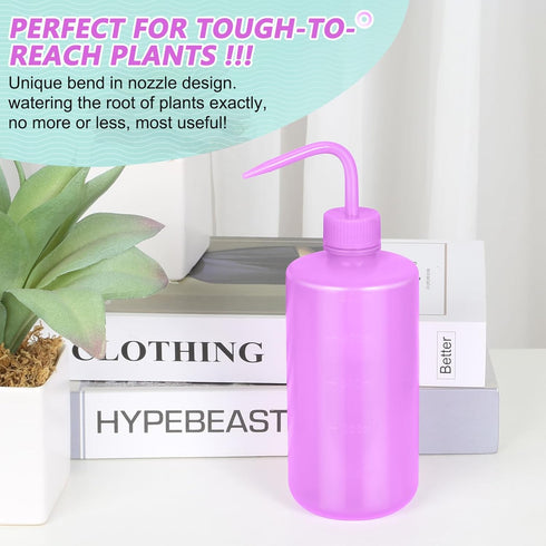 500ml Premium Eyelash Water Bottle for Extensions, 16oz Lash Rinse Bottle, Easy to Carry Tattoo Squeeze Bottle