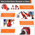 Set 6 1/4", 3/8", 1/2", 3/4", 1", 1-1/4" Goplus Ratchet Pipe Threader Kit, Ratcheting Pipe Threading Tool w/ Dies