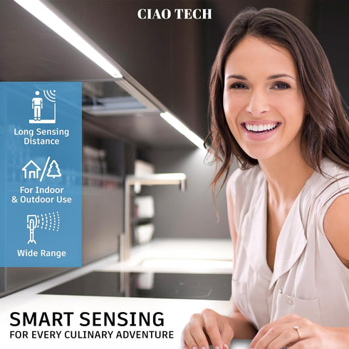 Closet (400 Motion Sensor Night Light Bar - Motion Sensor LED Light: Adjustable Brightness, USB Rechargeable MAh