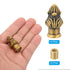 PATIKIL 33 16mm 4 Set x Lamp Finials Caps Knob, Solid Lamp Shade Top Decoration Screw Cap Nuts with Brass Reducing