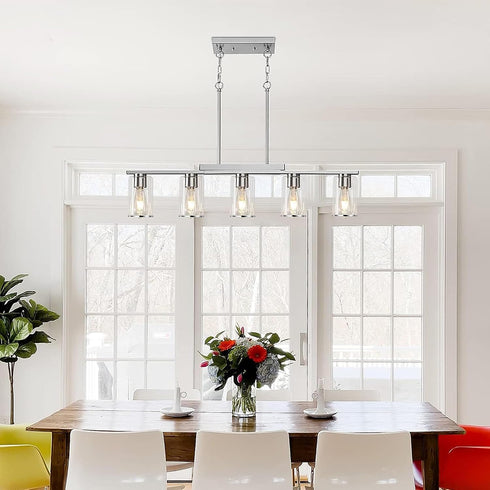 1-5/8" (4 Pack) Clear Glass Light Shade with Silver Trim - Fitter Opening - Replacement for Chandeliers, Wall Sconces