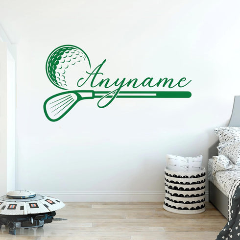 Custom Golfer Name Wall Decal Personalized Golf Player Name Transparent DTF Vinyl