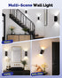 4,000mAh 3 Dimmable 2 Pack Motion Sensor Wall Lights with Remote, Rechargeable Battery Operated Wall Sconces, Wireless