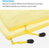 MECCANIXITY Mesh Zipper Bags, B6 Size File Document Pockets, Bill Pouch Folders for Office Home Supply, Yellow Pack of 6