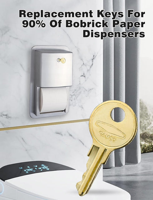 10-Pack 33043 CAT74 74 Dispenser Keys for Bobrick, Toilet Paper Towel Dispenser Key Compatible with Janitor Bobrick Cat