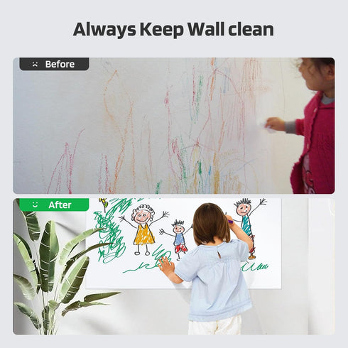 White Board Sticker Adhesive, Magnetic Dry Erase Board Sheet for Refrigerator, Flexible Planner with Markers