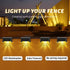 12 Pack, Solar Fence Lights Outdoor Warm White, Waterproof LED Solar Deck Lights for Outdoor Stairs, Step, Fence, Yard