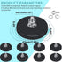 M6 Tools(8 Packs,Black,1.69 Inch) Flutesan Neodymium Magnet Rubber Coated Mounting Small Scratch Safe Black Stud Magnet