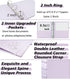 Leather 3 Ring Binder, 2 Inch with Clipboards, 5-Tabs Pockets, 18 Divider Stickers, Purple