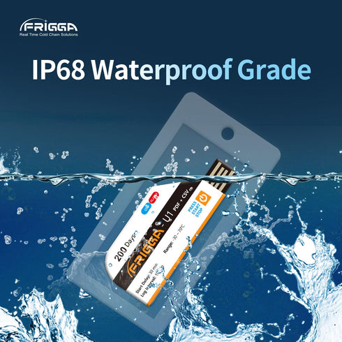 Frigga Temperature Data Logger: Single Use USB Temperature Recorder with 28800 Points and High Accuracy