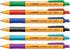 STABILO Ballpoint Pen Pack of 6 - Red, Blue, Black, Green, Turquoise, Lilac, Medium Point, Retractable