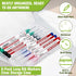 8pcs 20mm 4 Azureblue Long Nib Marker, Long Head Deep Hole Marker Pens, Waterproof Construction Markers Marking Tool