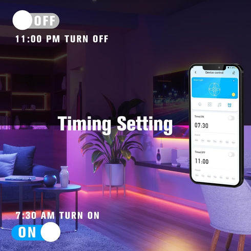 50 DAYBETTER Led Strip Lights ft, Music Sync RGB Led Light Strips with Remote and App Control, Color Changing Led