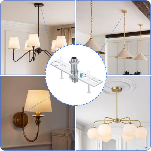 WJIAAA Kit,4 Pack 4 Inch Set Ceiling Light Fixture Mounting Bracket Light Crossbar Mounting Bracket Universal Lamp