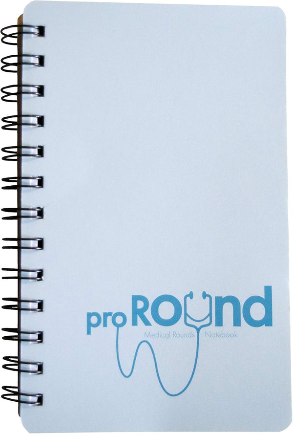 Portage Medical Rounds Notebook, proRound Spiral Notepad with Template, Log Book for Medical Students, 75 Pages