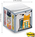Whimsical Cats Sticky Note Cube, 600 Sheets, 2.75" Memo Block Printed on 4 Sides, Different Feline Design On Each Side