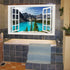 Fake Window for Walls Decal, Faux Windows Poster Picture Open Landscape Wall Art Decor, Natural Scenery Mural (48"x32")