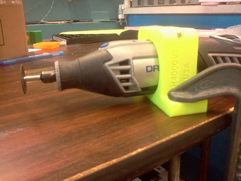 Holder for Dremel 4000, 4200, Vise and Table Mounting, PN DH-4000, Yellow