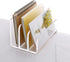 SANRUI Acrylic Mail File Organizer, 3 Upright Compartments, Clear Desktop Vertical Letter Holder for Office, Home