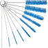 8 Inch Nylon Tube Cleaning Brush Set, 10 Piece Kit in BLUE Variety Pack, Long Deep Cleaning Brushes