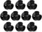 TZH 10-Pack 1" Black 4-Way Side Outlet Tee, Malleable Iron Pipe Fitting for Industrial Pipe, Furniture, DIY Decoration