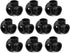 TZH 10-Pack 1" Black 4-Way Side Outlet Tee, Malleable Iron Pipe Fitting for Industrial Pipe, Furniture, DIY Decoration