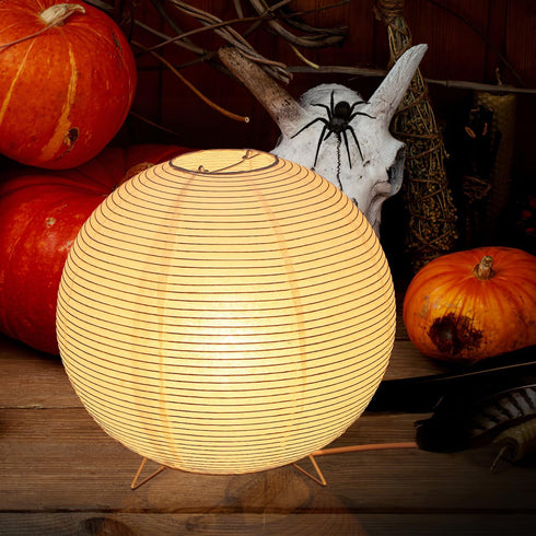 9.8"x9.8"Inch) Lurrose Rice Paper Lamp Desk Floor Lantern Nightstand Bedside Smalll Lamps for Bedroom Living Room