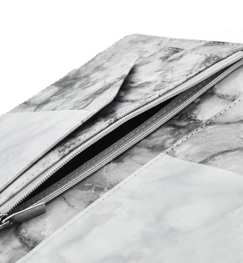 Server Books for Waitress - Marble Texture Leather Wallet with Zipper Pocket, Cute Organizer with Money Pocket
