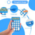 Standard Calculator 12 Digit,Desktop Large Display and Buttons,Calculator with Large LCD Display for Office,School, Home & Business Use,Automatic Sleep (Blue and White)