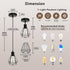 3 Pack 47.2in E26 (Bulbs LTBLIGHT Hanging Lights for Kitchen, Black Farmhouse Pendant Light Fixture with Adjustable