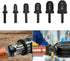 6PCs Swaging Tool Drill Bit Set for Copper Aluminum Pipes, HVAC Tools for Air Conditioner Maintenance