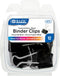 BAZIC Binder Clips Assorted Sizes, Small Medium Large Paper Clamps for Office School Supplies (12/Pack)