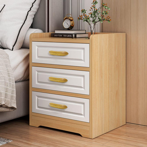 Wood Drawer Knobs Pulls, Natural Wood Dresser Handles for Kitchen Cabinets, 4 Pcs Double Hole Cabinet Pulls (Varnish)