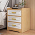 Wood Drawer Knobs Pulls, Natural Wood Dresser Handles for Kitchen Cabinets, 4 Pcs Double Hole Cabinet Pulls (Varnish)