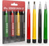 Pixiss Scratch Brush Pen Set, Fiberglass, Steel, Brass, Nylon, 4-Pack for Removing Corrosion and Rust