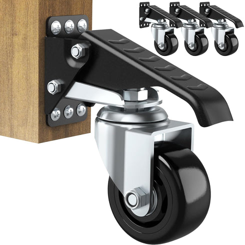SOLEJAZZ Workbench Caster Wheels - 920 LB Heavy Duty Retractable Casters