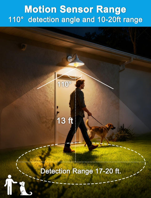 HEKEE Bulb 9W A19 60W 810 E26 Bulbs (4 Packs) Motion Sensor LED Light PIR Built-in IR Equivalent Bright Lumens Base