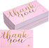 LXUEJIE 100 Pcs Thank You Cards, Pink Thank You Cards 3.5 x 2