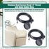 YUXIVCNE 2 1/4" Commercial Pcs Shampoo Bowl Sprayer Head Thread with Black Rubber Hose to Faucet for Salon Barber Shop